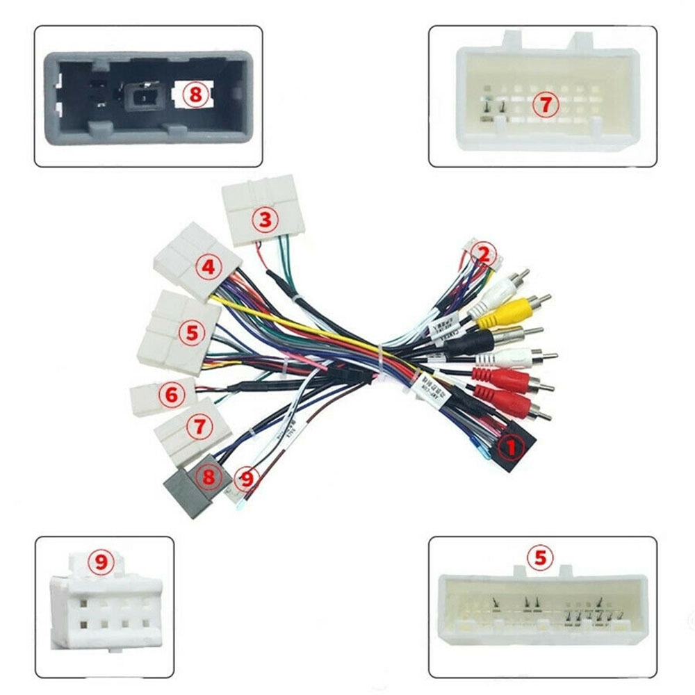 Car Accessories Nissan Xtrail - Совместимый автомобильный 16-контактный аудио-кабель питания для